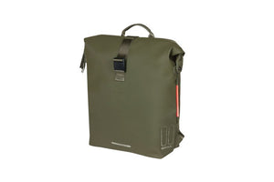 Basil - Soho Bicycle Bag / Backpack With LED-Bags-Basil-Moss Green-Bicycle Junction