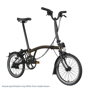 Brompton C-Line Explore │6 Speed-Folding Bikes-Brompton-Black Lacquer-Mid-Bicycle Junction