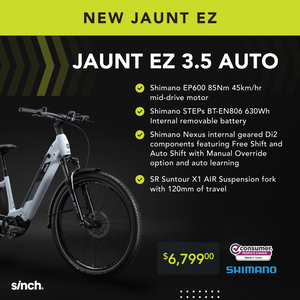 Sinch Jaunt EZ 3.5 Auto │2025-Electric Bikes-Sinch-Bicycle Junction