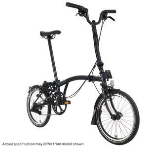 Brompton C-Line Explore │6 Speed-Folding Bikes-Brompton-Black-Mid-Bicycle Junction