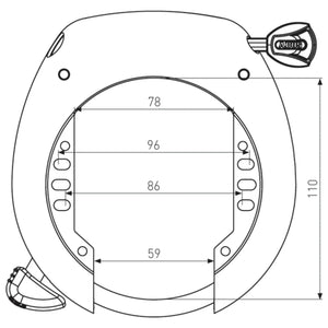 ABUS Shield 5755L XPlus NR Frame Lock-Locks-Abus-NR (Non-retaining)-Bicycle Junction