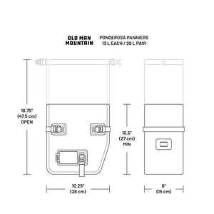 Old Man Mountain - Ponderosa Pannier Set-Accessories-Old Man Mountain-Bicycle Junction